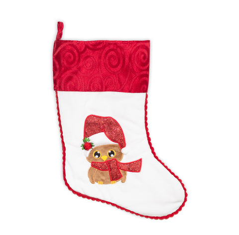 Customizable Santa Stocking - Owl