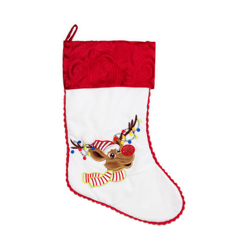 Customizable Santa Stocking - Reindeer